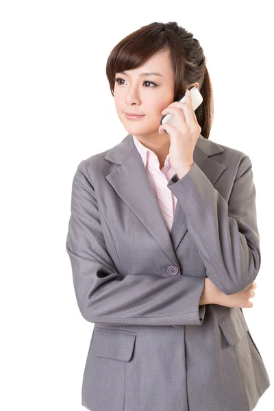 Donna d'affari utilizzare il cellulare — Foto Stock