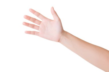 Beş parmak görünüyor.