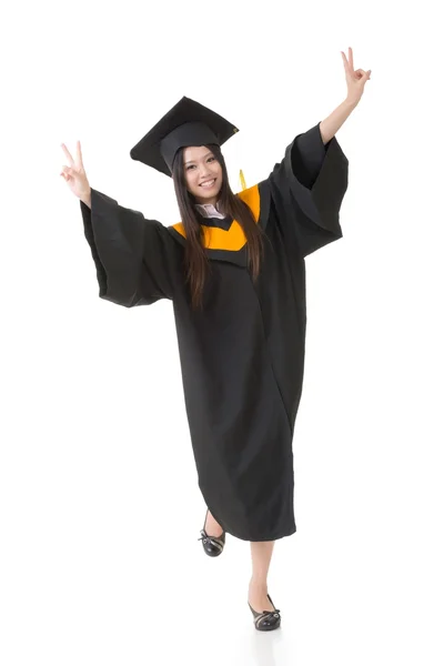 Asian graduation woman — Stok fotoğraf