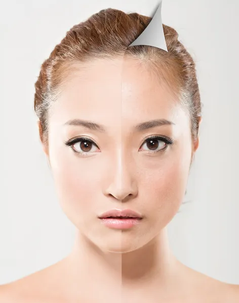 Gesicht der schönen asiatischen — Stockfoto