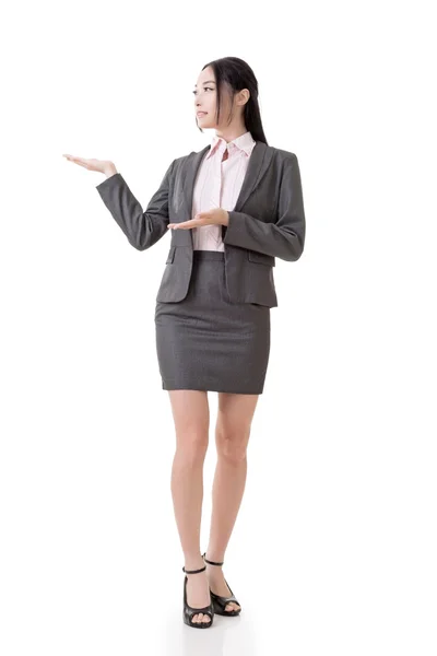 Business woman introduce — Stock Photo, Image