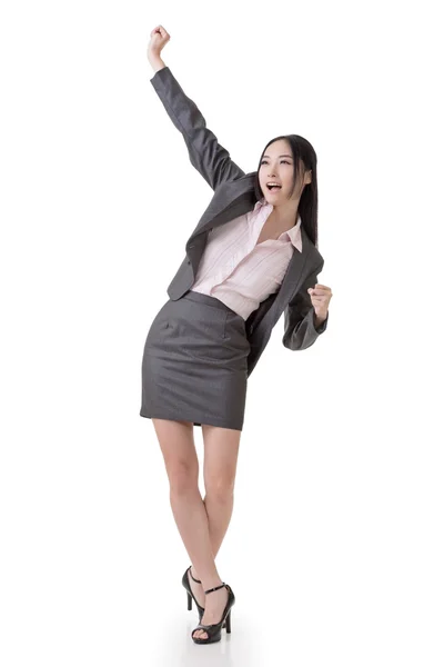 Mujer de negocios alegre — Foto de Stock