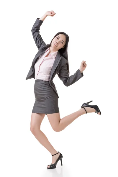 Mujer de negocios alegre — Foto de Stock