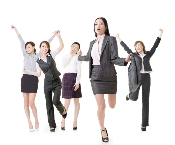 Running business woman — Stock Photo, Image