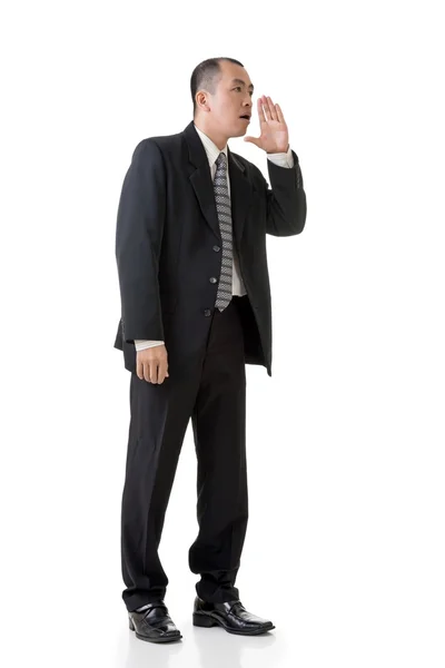 Mature Asian business man talk — Stock Photo, Image