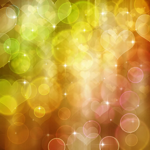 Fondo bokeh en forma de corazón — Foto de Stock