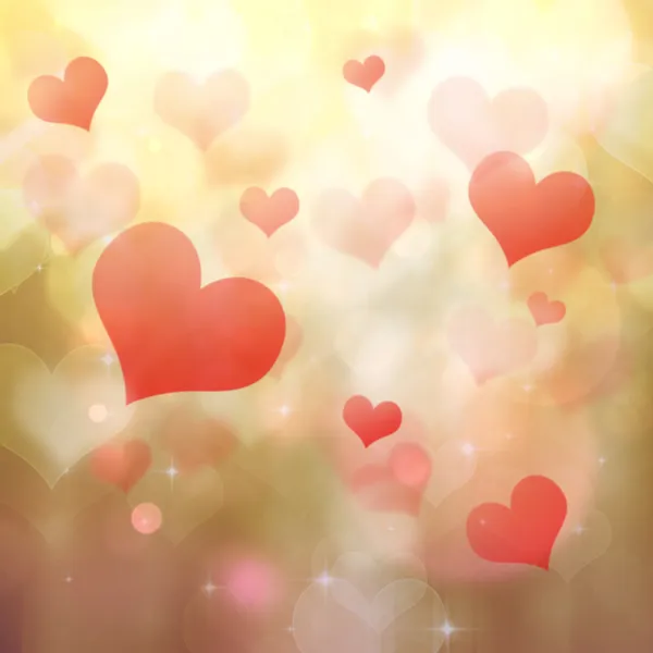 Heart shaped bokeh background — Stock Photo, Image