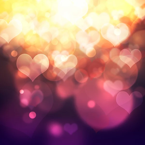 Fondo bokeh en forma de corazón —  Fotos de Stock