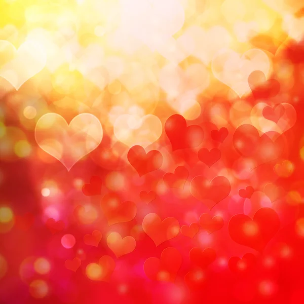 Fondo bokeh en forma de corazón — Foto de Stock