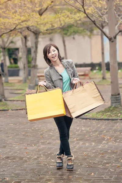 Happy smiling shopping woman — Stock Photo, Image