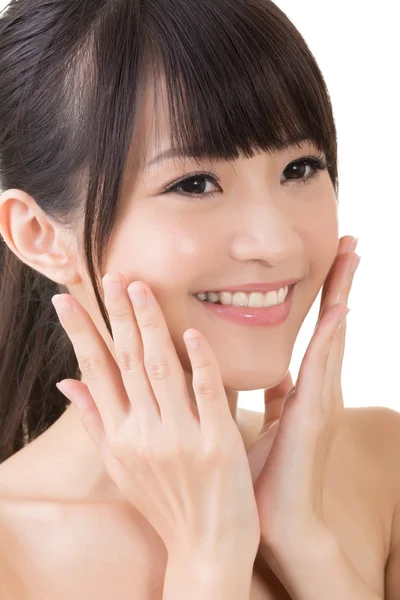 Ázsiai nő szépség arc Vértes portré — Stock Fotó