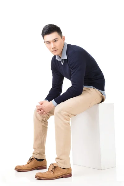 Asian guy sit — Stock Photo, Image