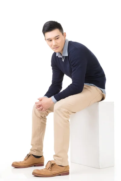 Asian guy sit — Stock Photo, Image