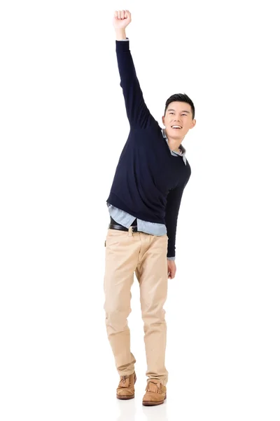 Izgatott ázsiai fiatal férfi — Stock Fotó