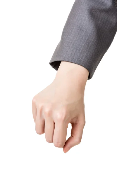 Geschäftsfrau die Hand nehmen oder etwas ziehen — Stockfoto