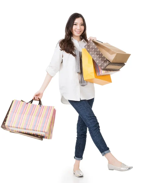 Asiatico donna shopping — Foto Stock