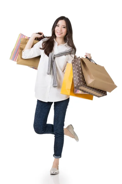 Asiatico donna shopping — Foto Stock