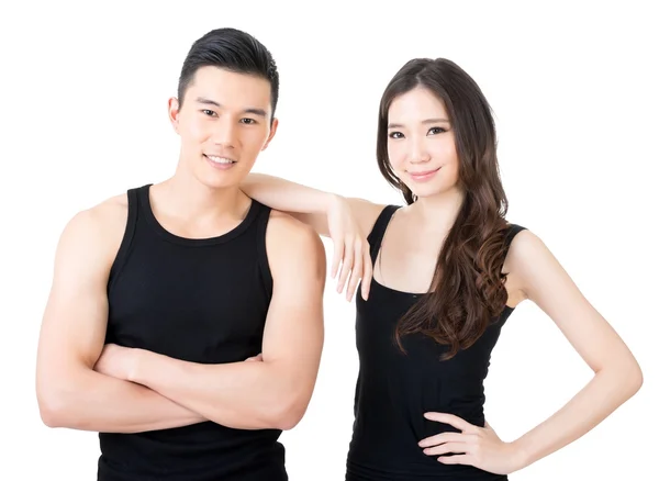 Young Asian sport couple — Stock Photo, Image
