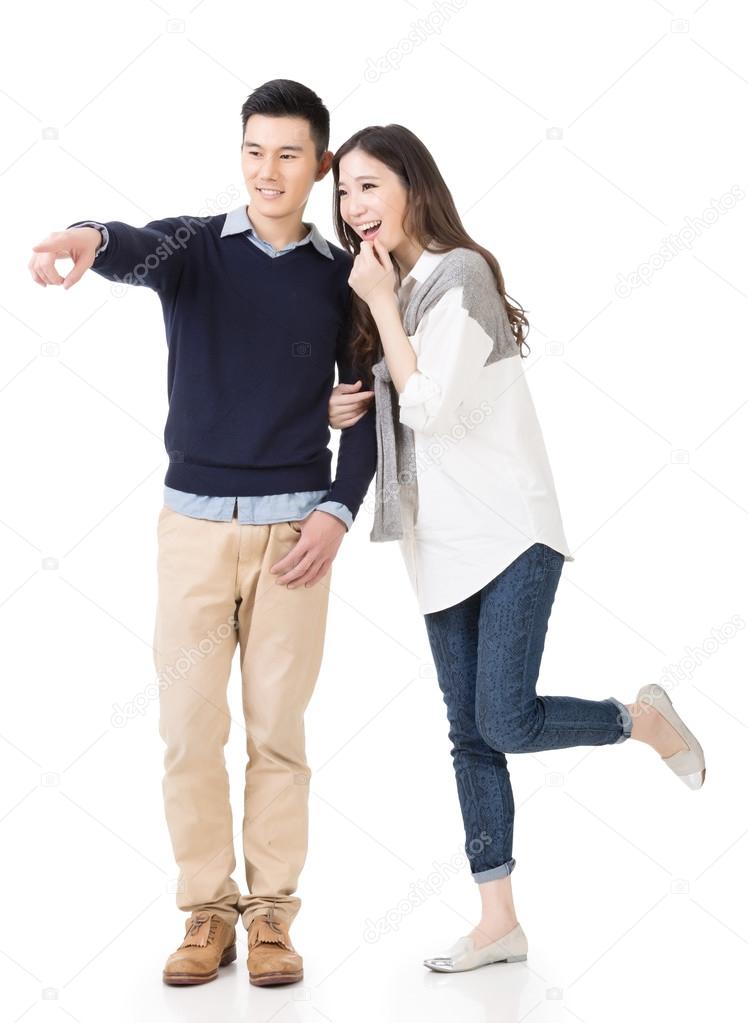 Young attractive Asian couple