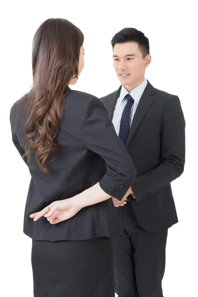 Fake hand shake — Stock Photo, Image