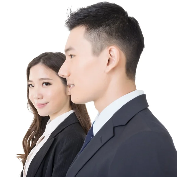 Side view of businessman and woman — Stock Photo, Image