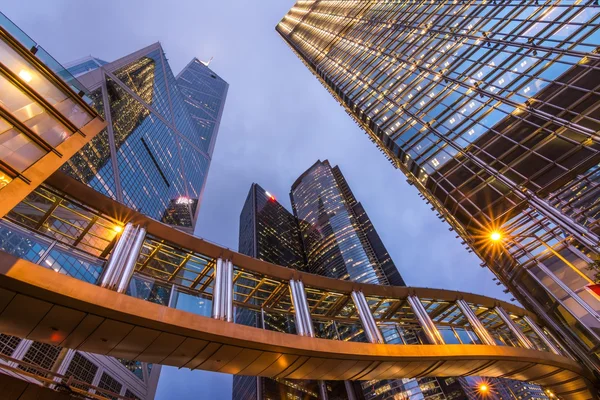 Cena noturna da cidade de Hong Kong — Fotografia de Stock