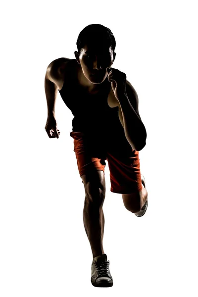 Atleta asiático correndo — Fotografia de Stock