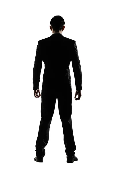 Silhouette of business man standing — Stock Photo, Image