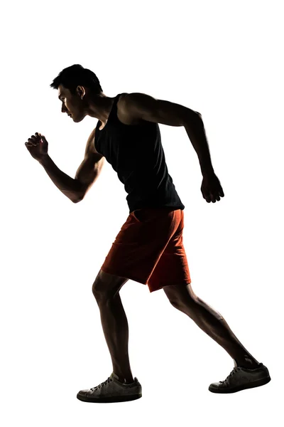 Asian athlete running — Stock Photo, Image