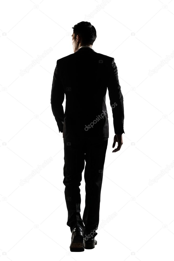 Rear view of business man walk Stock Photo by ©elwynn 47509343