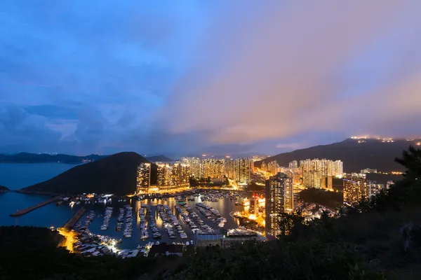 Nocna scena w Hong Kongu — Zdjęcie stockowe