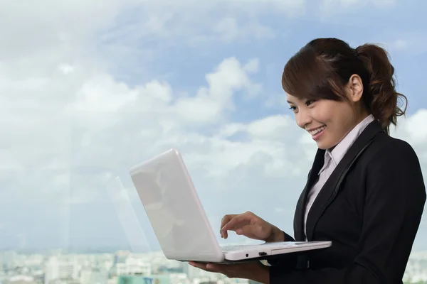 Asian business woman work — Stock Photo, Image