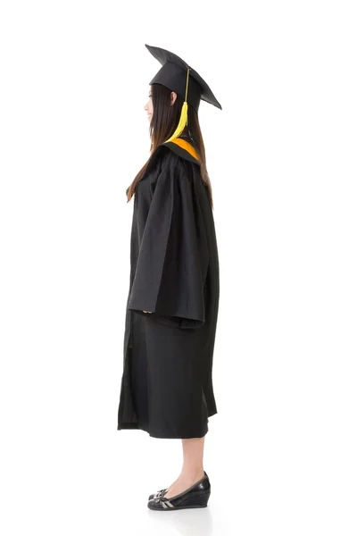 Asian graduation woman of side view — Stock Photo, Image