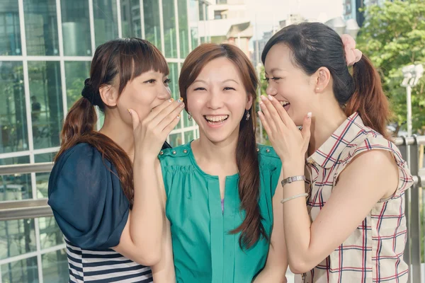 Asian friends' whisper — Stock Photo, Image