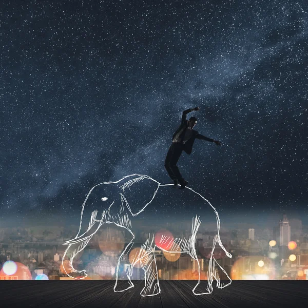 Filin arkasında dans — Stok fotoğraf
