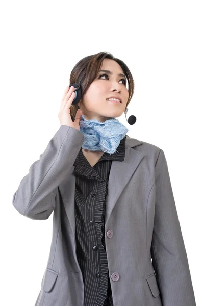 Asian woman customer service worker — Stock Photo, Image