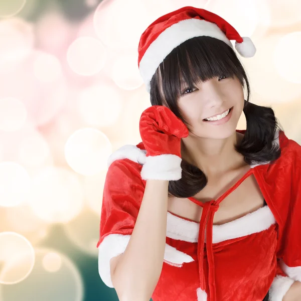 幸せなかわいいクリスマスの女の子 — ストック写真