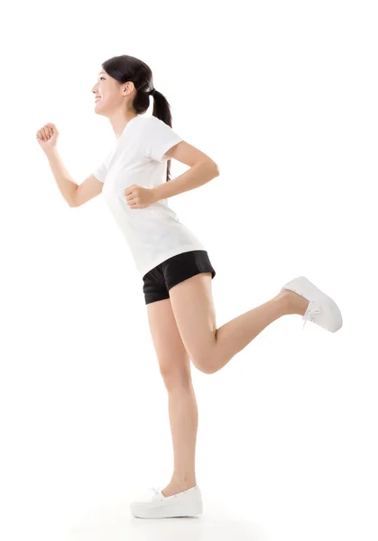 Asian woman running — Stock Photo, Image