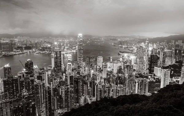 Cidade de Hong Kong noite — Fotografia de Stock