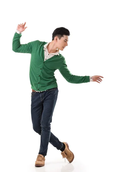 Asian guy with dramatic pose — Stock Photo, Image
