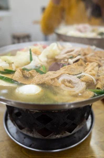 Traditional Taiwanese Food Pork Intestine Stinky Hot Pot — Stock Photo, Image