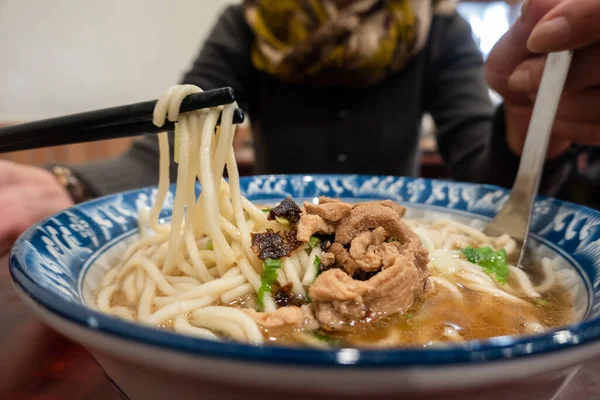Udon Noodles Soup Bowl Restaurant — Stock Photo, Image