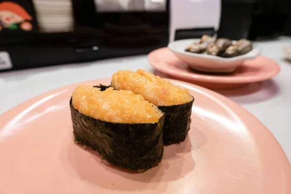Sushi Rapid Farfurie Restaurantul Din Taiwan — Fotografie, imagine de stoc