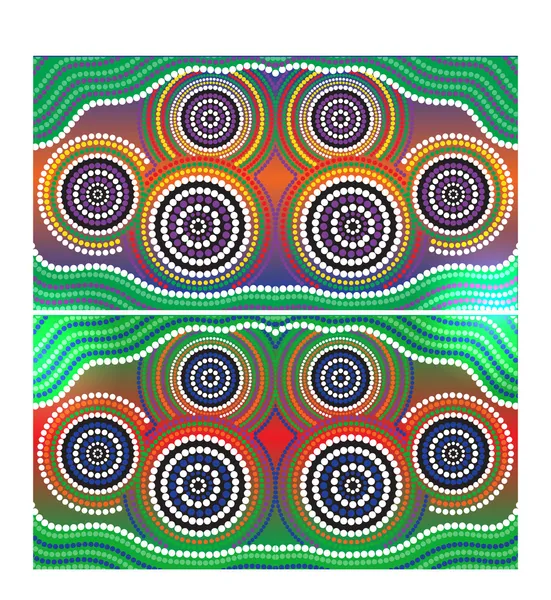 Australia Aboriginal art vector background — Stock Vector