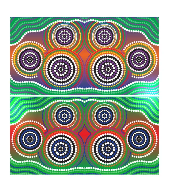 Australien aboriginal art vektor hintergrund — Stockvektor