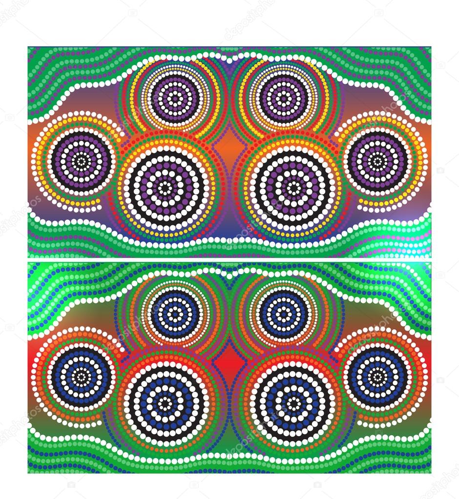 Australia Aboriginal art vector background