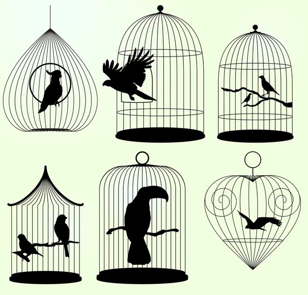 Set of  birdscages — Stockfoto