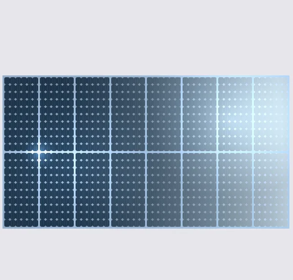 Reflectie in vector zonnepanelen. — Stockvector