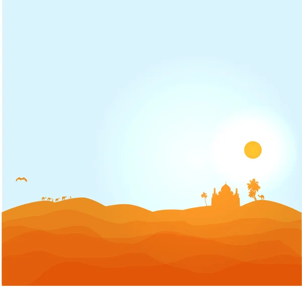 Vector desert illustration — Stock Vector