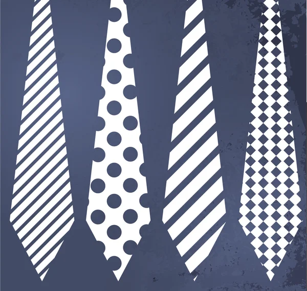 День отцов гранж синий фон с галстуками — стоковое фото